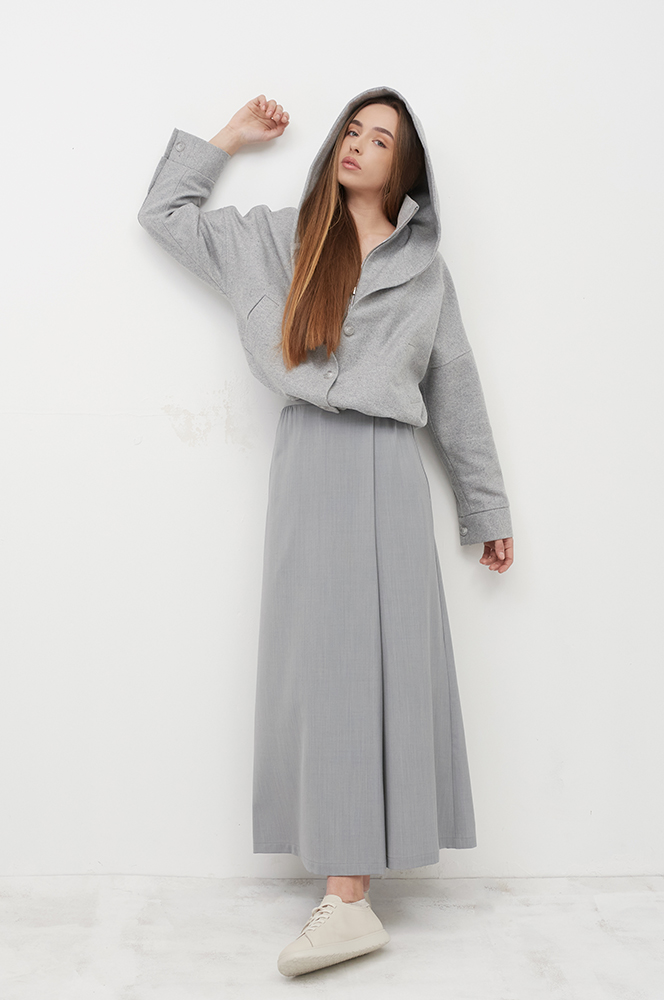 Штани хакама вовна світлий сірий (БР93/2)